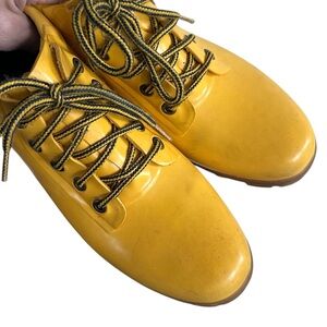 Lands’ End Funky Egg Yolk Boots 10